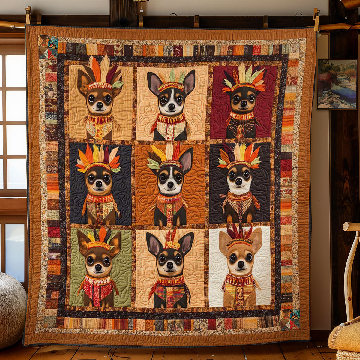 Feathered Chihuahua WN0411016CL Quilt