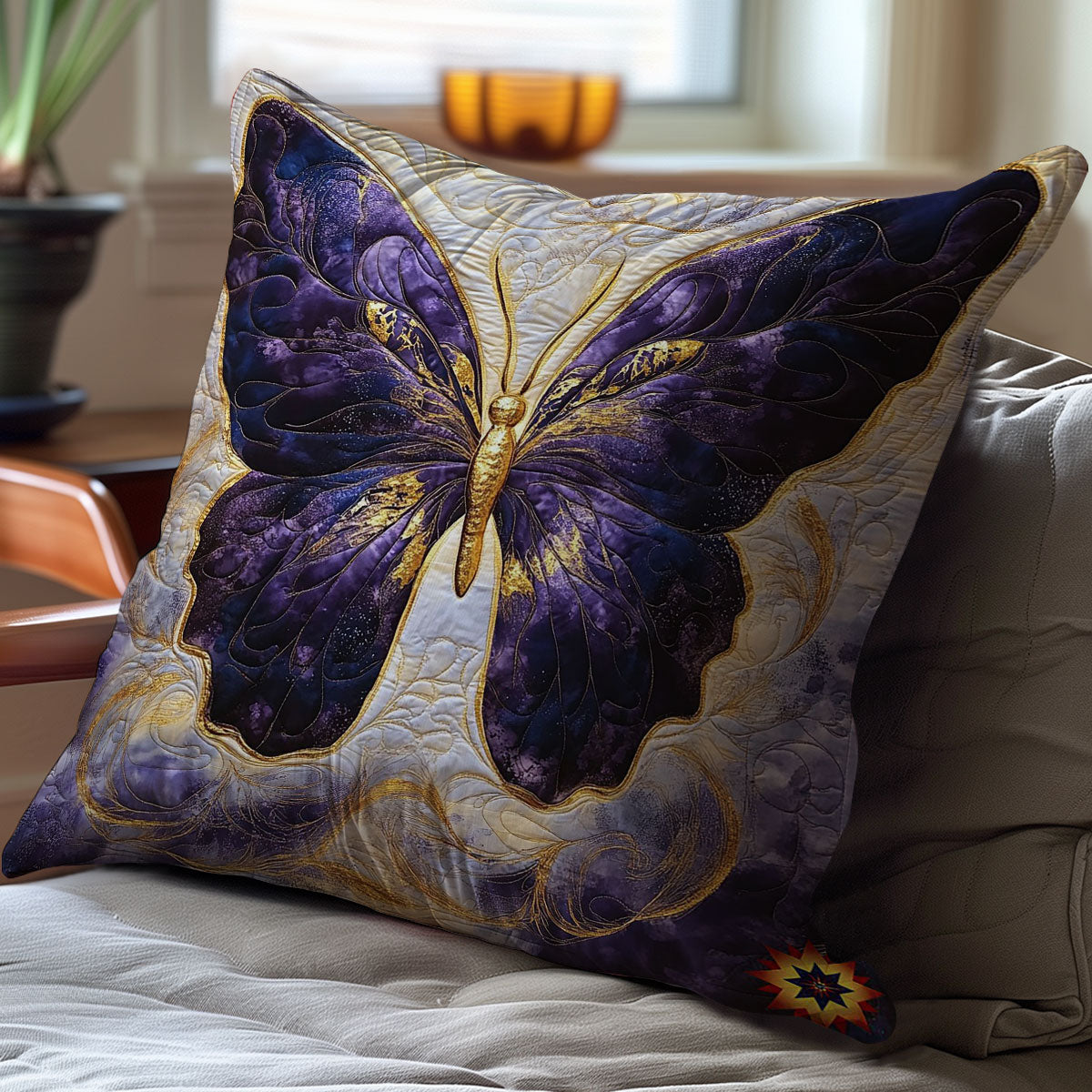 Mystic Purple Butterfly WY0912094CL Quilt Pillow Case