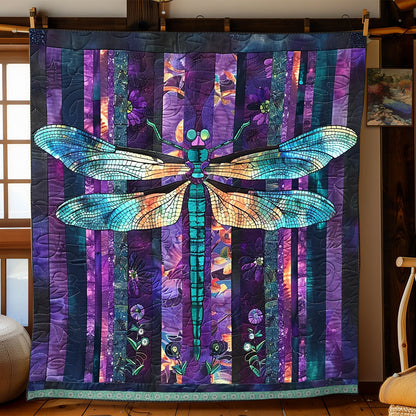 Dragonfly Purple Patchwork WP0609016CL Quilt