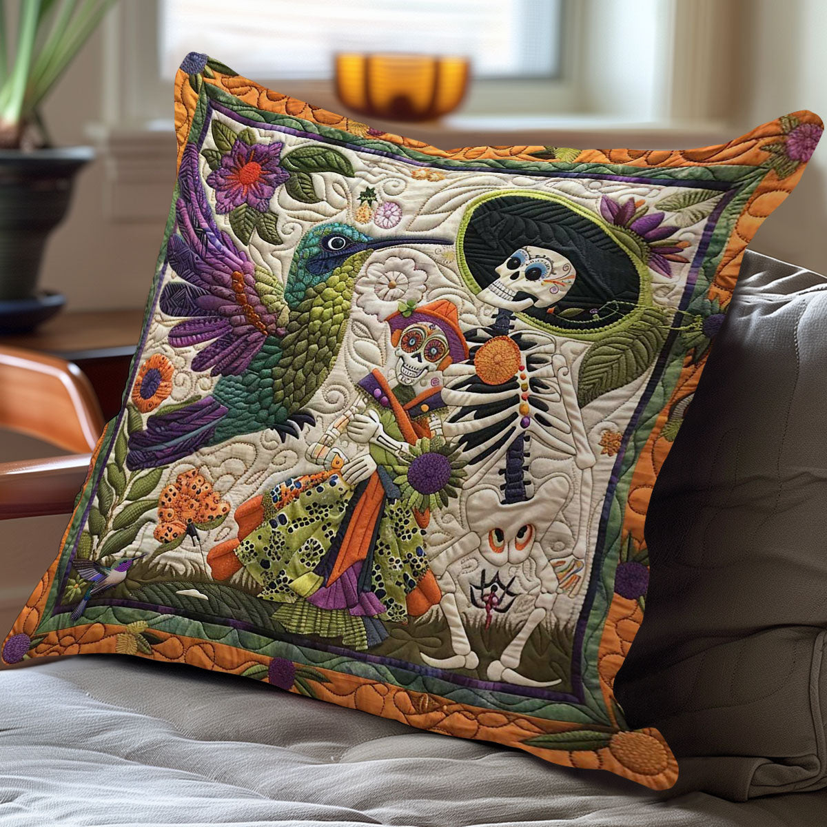 Hummingbird Skeleton Dance WN2110156CL Quilt Pillow Case