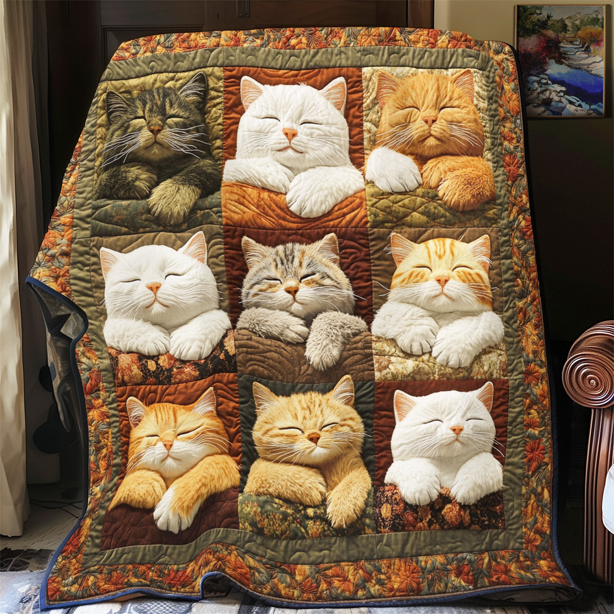 Snuggle Cats YR0206011CL Quilt