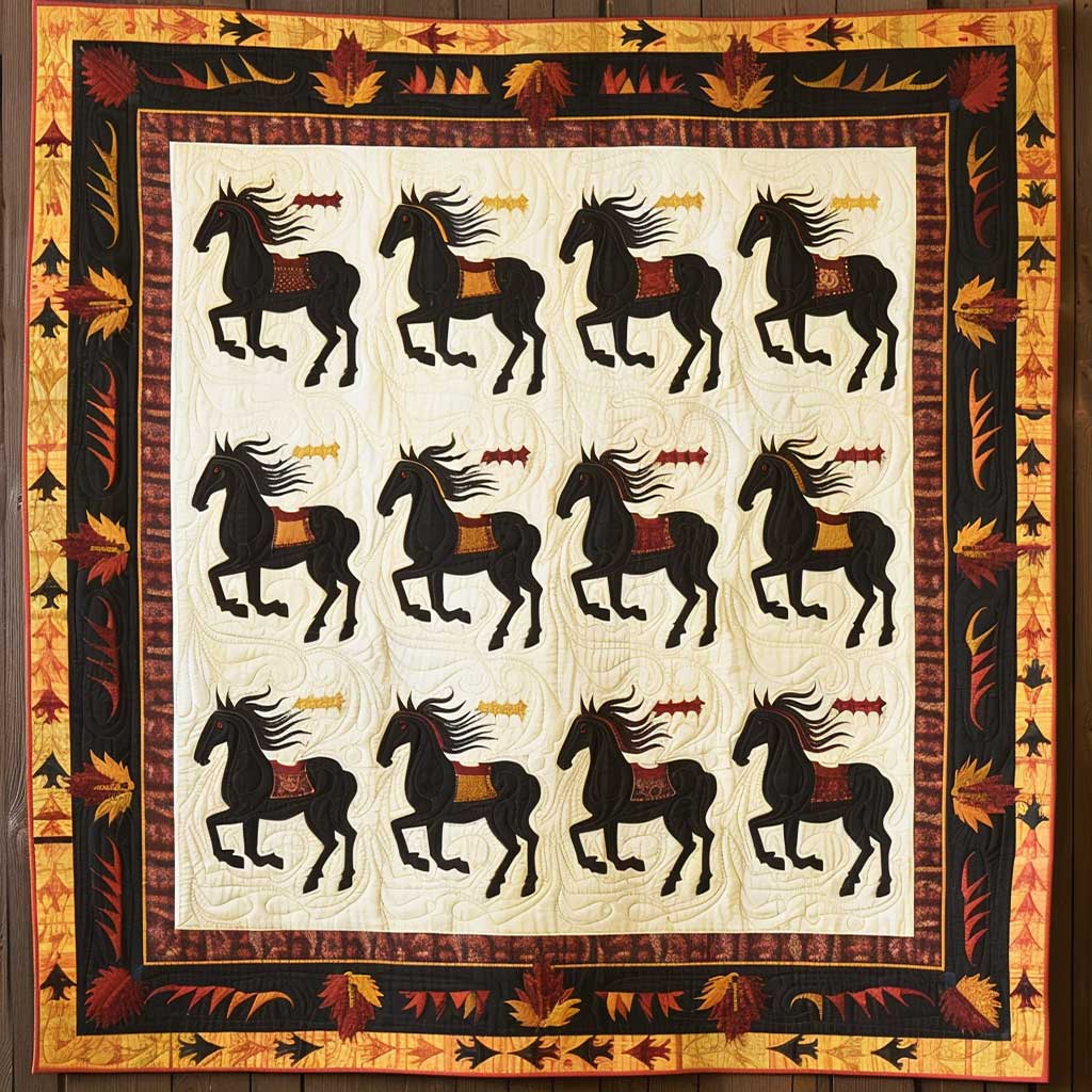 Horse Native American WJ2009014CL Quilt