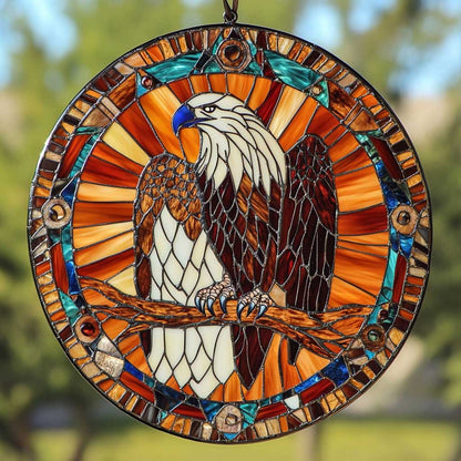 Eagle Majesty WN2211065CL Stained Glass Suncatcher