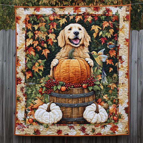 Golden Retriever Pumpkin Pal WN2709092CL Quilt