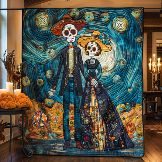 Day Of The Dead Starry Night WN2810032CL Quilt