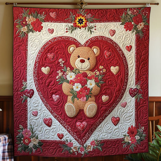 Valentine Heart Teddy WP1112010CL Quilt