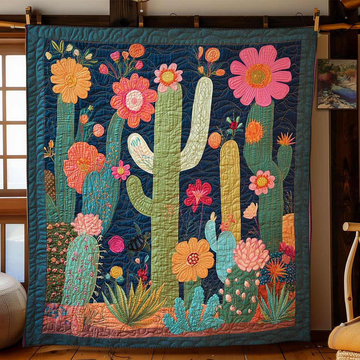 Blooming Cactus WN1211032CL Quilt