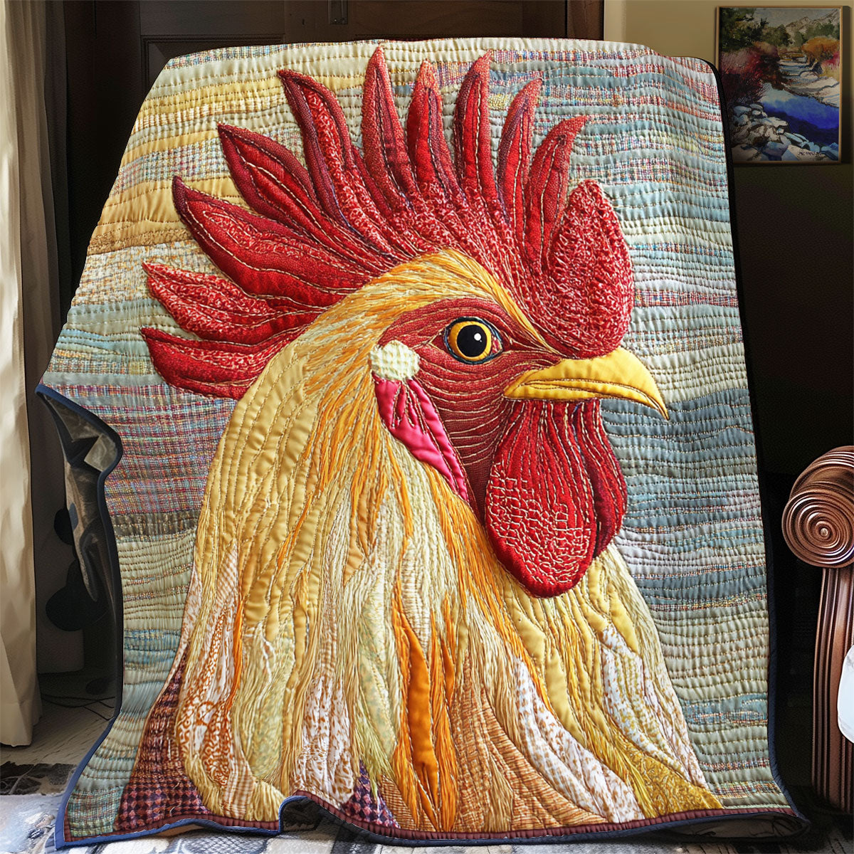 Abstract Chicken WY1911051CL Quilt