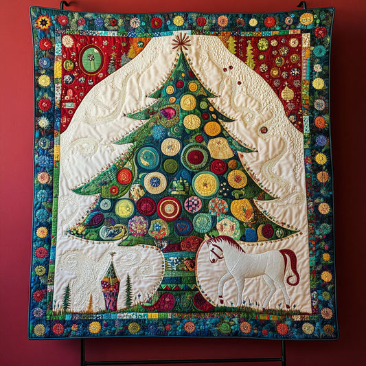 Spin Christmas Tree Horse WY0411009CL Quilt