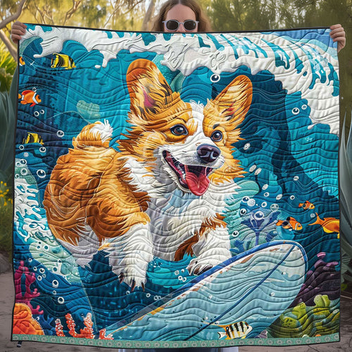 Surfing Corgi WJ2709021CL Quilt