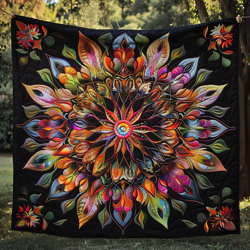 Mystic Flower Of Radiant Colors WN1909020CL Quilt