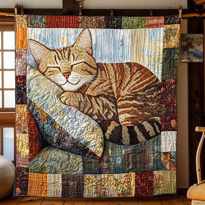 Patchwork Sleeping Cat WJ1912035CL Quilt