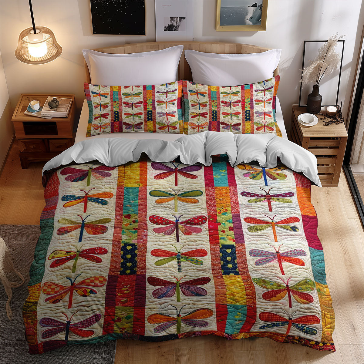 Patchwork Dragonfly WJ1109031CL Duvet Cover Set