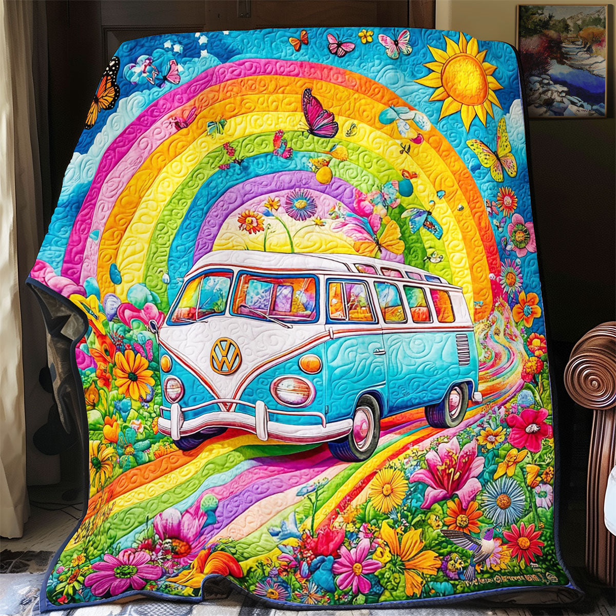 Hippie Van WY2511029CL Quilt