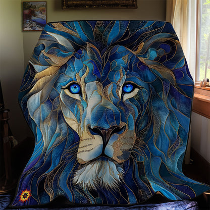 Navy Lion Abstract WY2711041CL Quilt