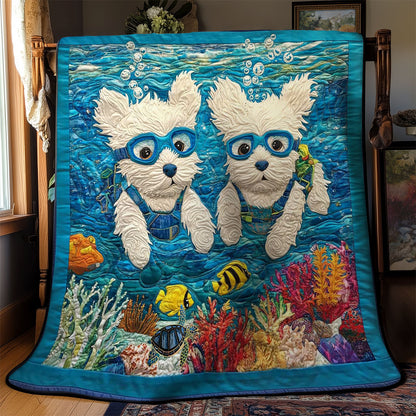 Westie Snorkel Friends WN0811058CL Quilt