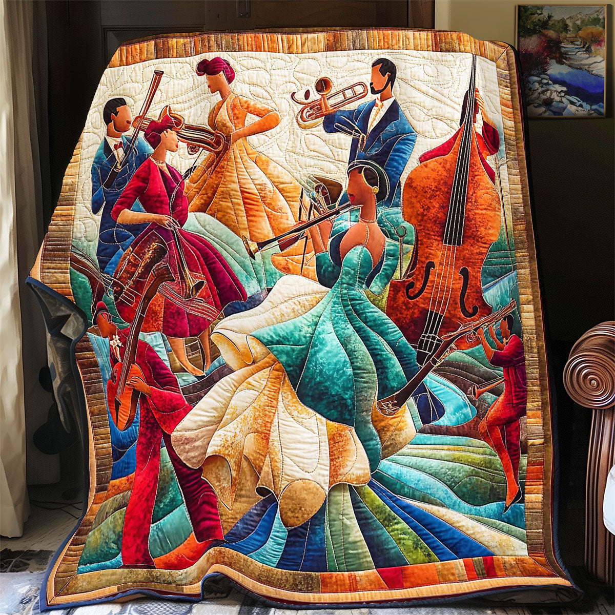 Vibrant Jazz Band WY1701070CL Quilt