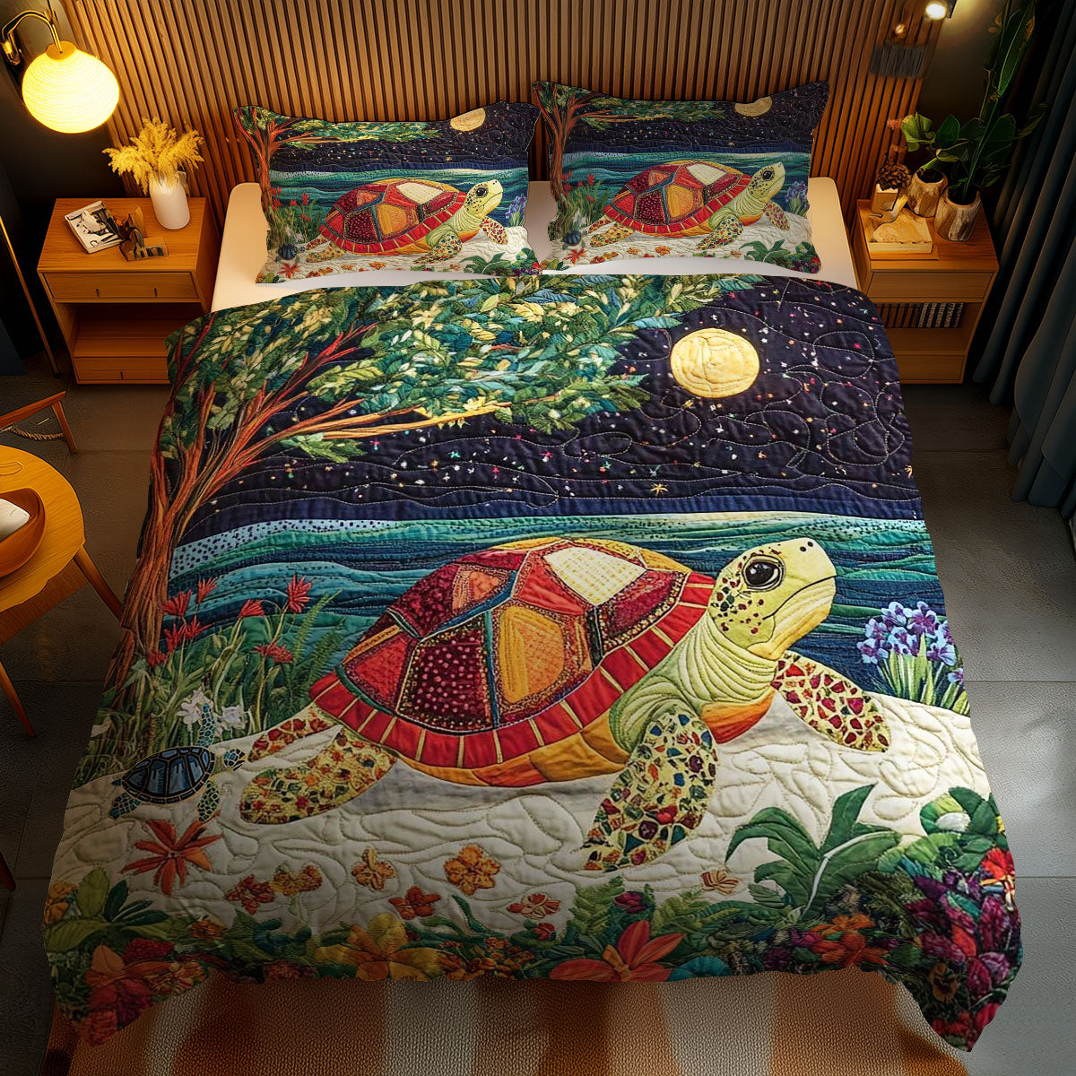 Turtle's Midnight Glow WN1010170CL Duvet Cover Set