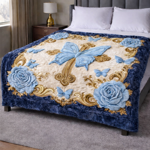Holy Butterfly QA2101003CL Faux Fur Throw Blanket