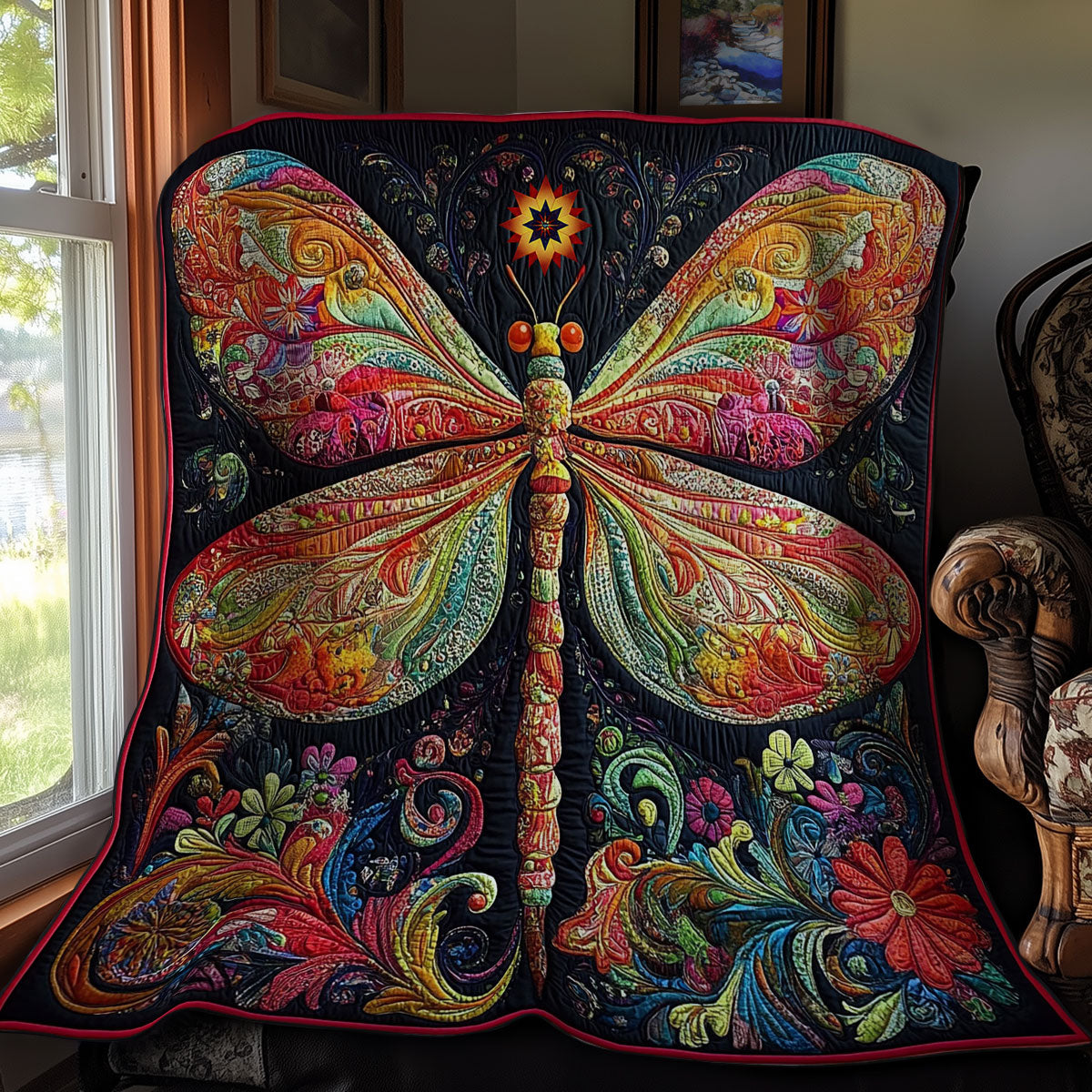 Colorful Dragonfly WY0912012CL Quilt