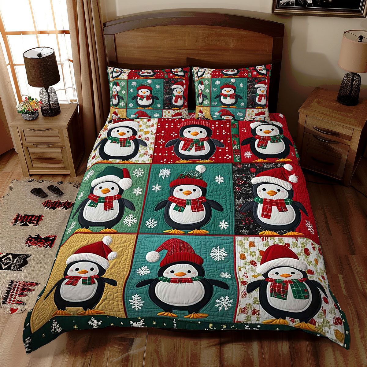 Christmas Penguin WJ3009026CL Duvet Cover Set
