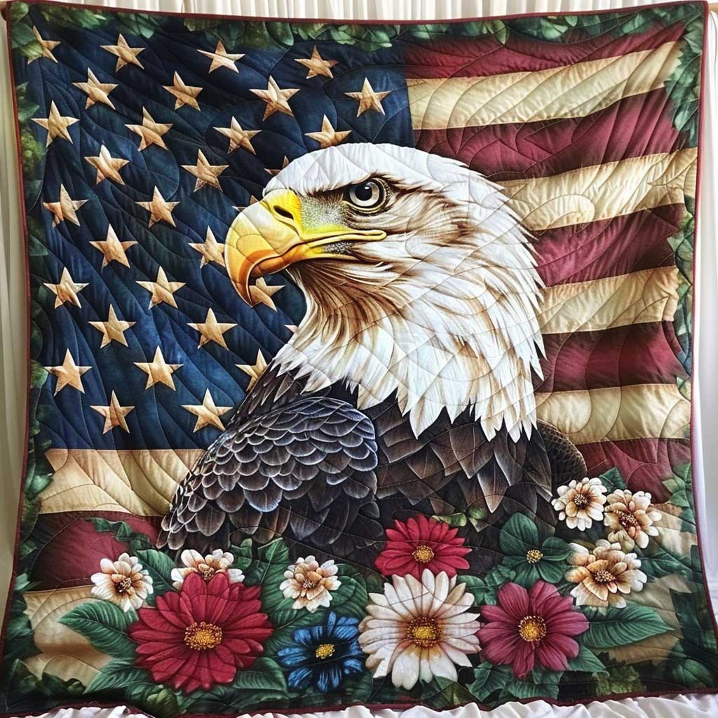 Patriotic Eagle WJ1109011CL Quilt