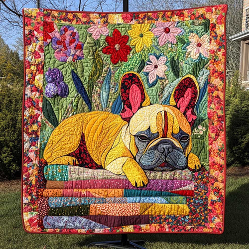 French Bulldog Cozy Reads WN2709148CL Quilt