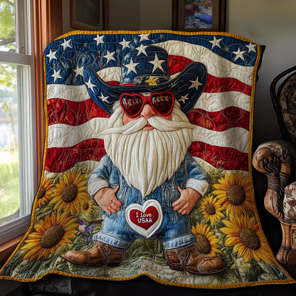 Sunflower Cowboy Gnome WY0512004CL Quilt
