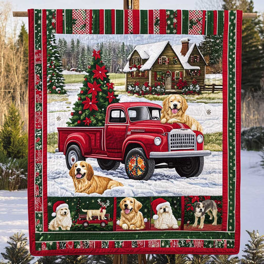 Golden Retriever Red Sleigh WN0810007CL Quilt