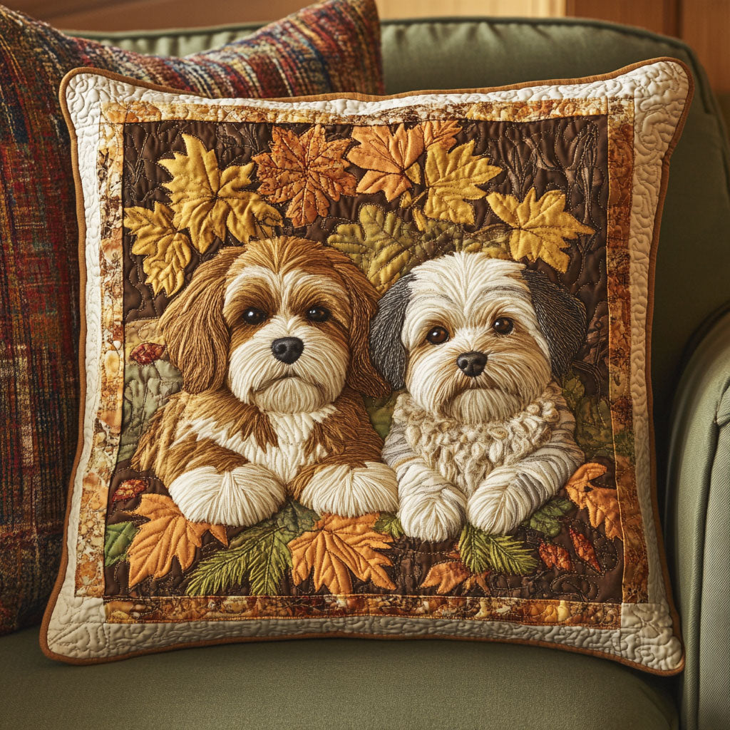 Fluffy Dogs Autumn WT1403026CL Quilt Pillow Case