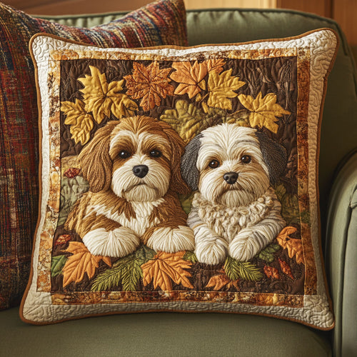 Fluffy Dogs Autumn WT1403026CL Quilt Pillow Case