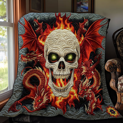 Fire Dragon Skull WY0512032CL Quilt