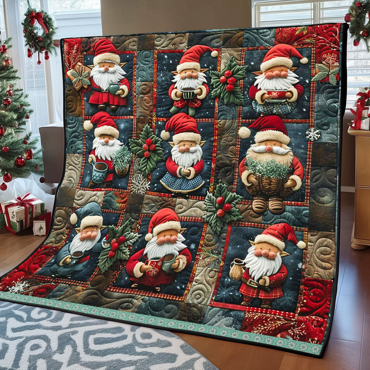 Cooking Gnome Christmas WP2208001CL Quilt