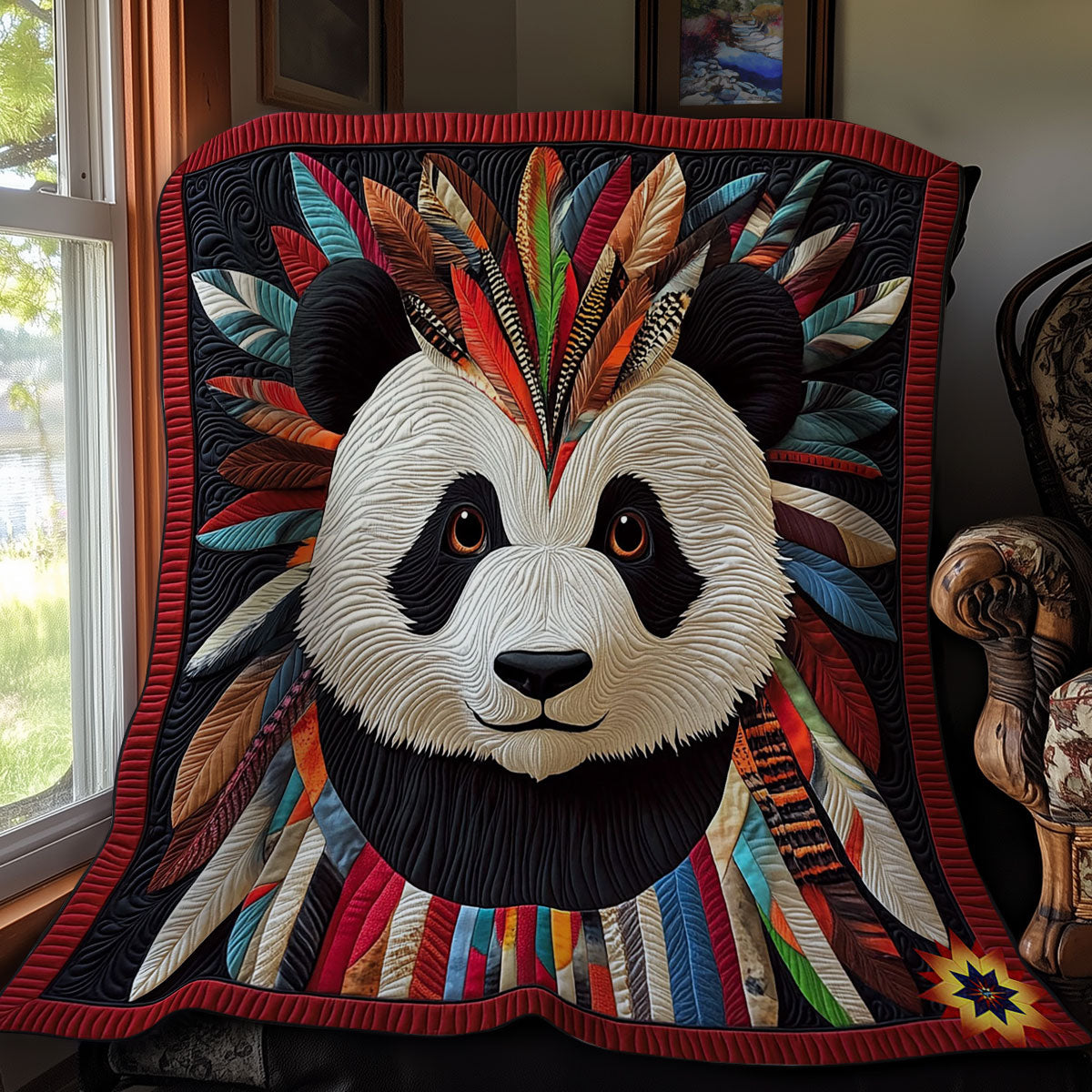 Native American Panda WY1112015CL Quilt