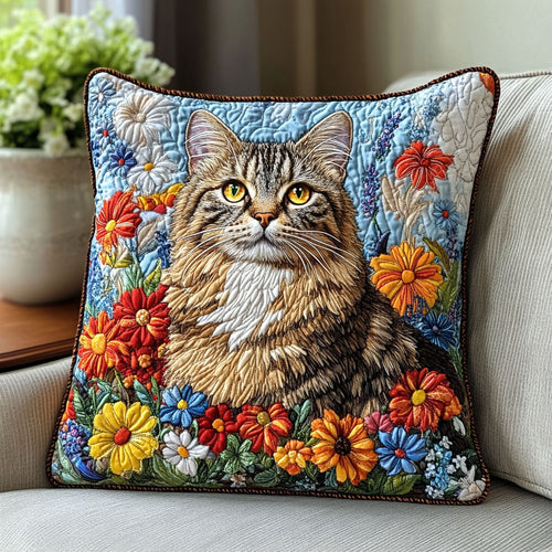 Cat Wildflower WT1104024CL Quilt Pillow Case