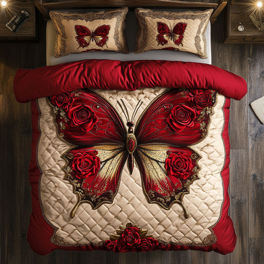 Red Butterfly WX3112069CL Duvet Cover Set