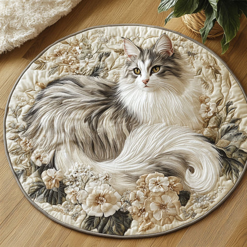 Fluffy Cat CW2805533CL Quilted Round Mat