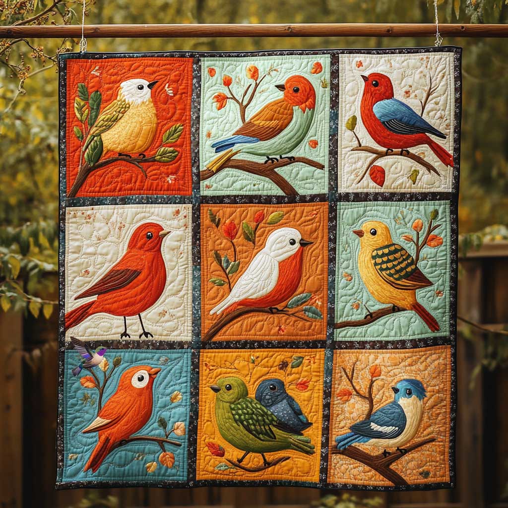 Colorful Bird WJ0710012CL Quilt