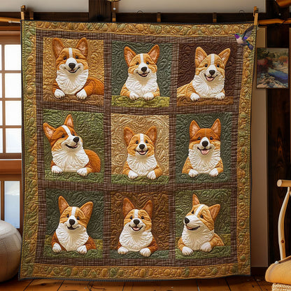 Cozy Corgi Collection WN0411065CL Quilt