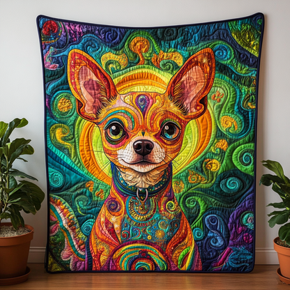 Chihuahua Hippie Spirit WN2409074CL Quilt