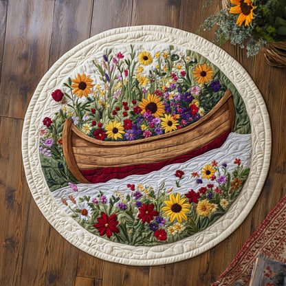 Blossom Boat WY1703072CL Quilted Round Mat