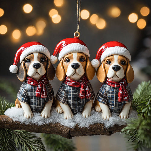 Beagle Wonderland WN1410002CL Christmas Ornament