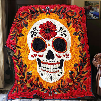 Leaves Wreath Skull WY0212018CL Quilt