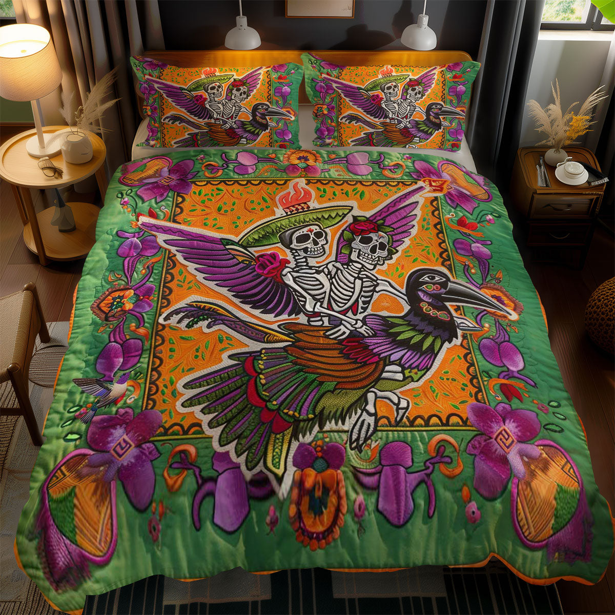 Skeleton Feather Flight WN2110106CL Duvet Cover Set