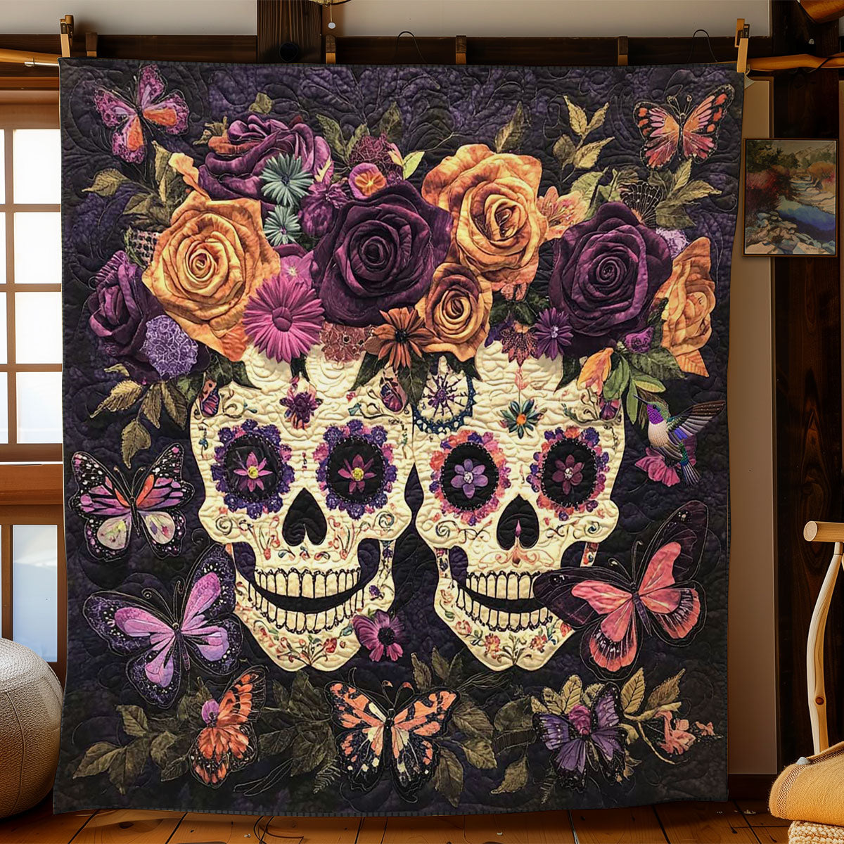 Day Of The Dead Mystique WN2910070CL Quilt