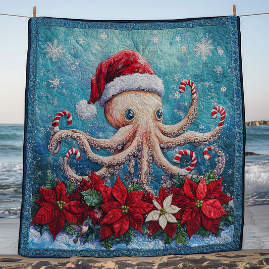 Christmas Poinsettia Octopus WY1311032CL Quilt