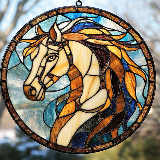 Horse WJ1510038CL Stained Glass Suncatcher