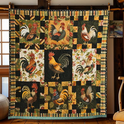 Floral Vintage Chicken WP0609024CL Quilt