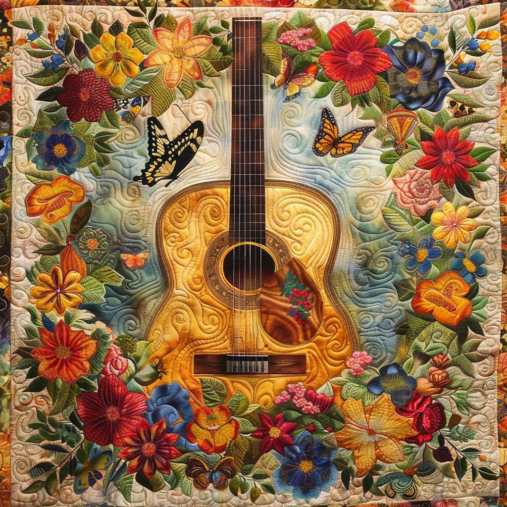 Flower Guitar WJ1109005CL Quilt