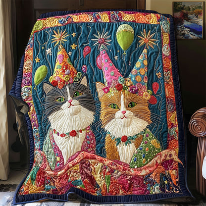 Birthday Couple Cat WY0801004CL Quilt